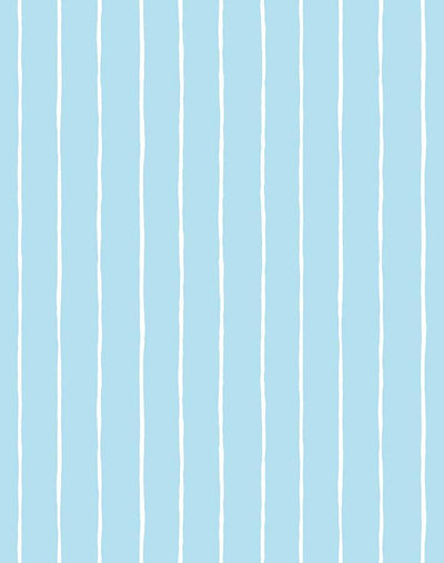 'Get In Line' Wallpaper by Wallshoppe - Baby Blue