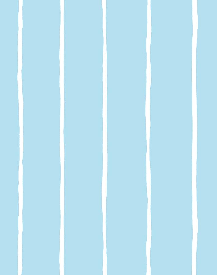 'Get In Line' Wallpaper by Wallshoppe - Baby Blue