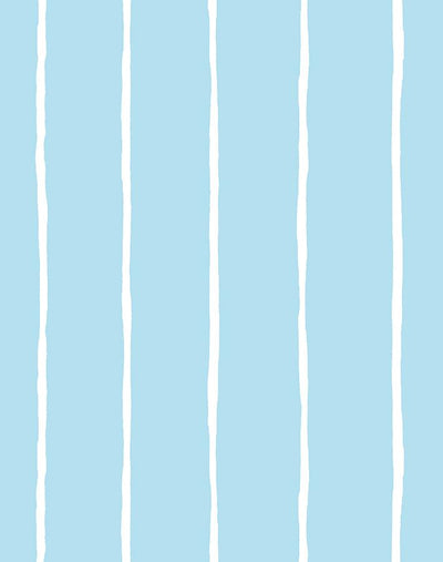 'Get In Line' Wallpaper by Wallshoppe - Baby Blue