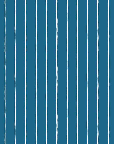 'Get In Line' Wallpaper by Wallshoppe - Cadet Blue