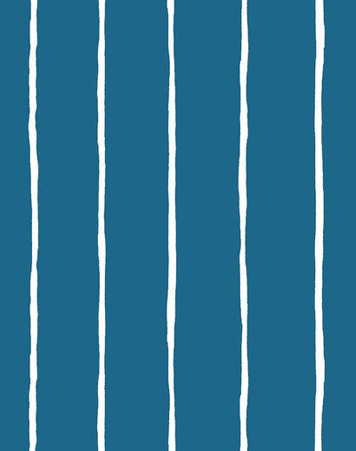 'Get In Line' Wallpaper by Wallshoppe - Cadet Blue