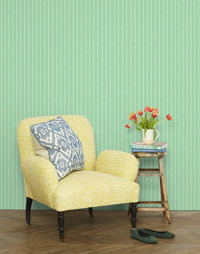 'Get In Line' Wallpaper by Wallshoppe - Green