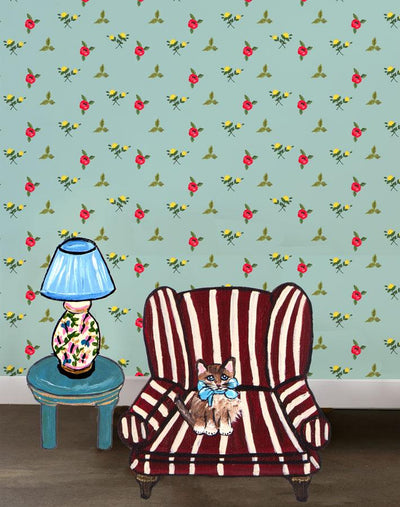 'Grand Villa Garden' Wallpaper by Carly Beck - Ocean