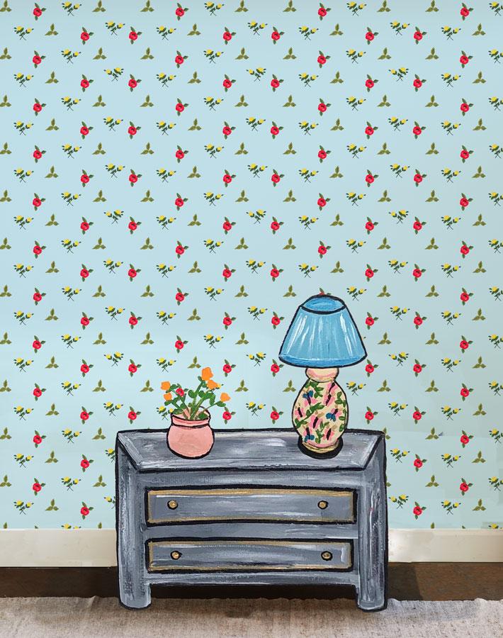 grand villa garden sky wallpaper by carly beck