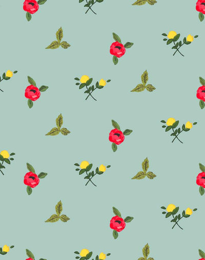 grand villa garden ocean wallpaper by carly beck
