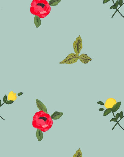 'Grand Villa Garden' Wallpaper by Carly Beck - Ocean