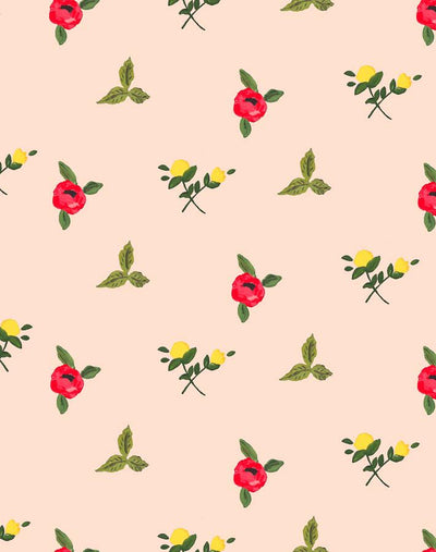 'Grand Villa Garden' Wallpaper by Carly Beck - Peach