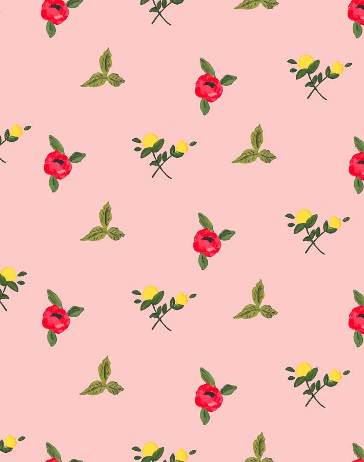 grand villa garden pink wallpaper by carly beck