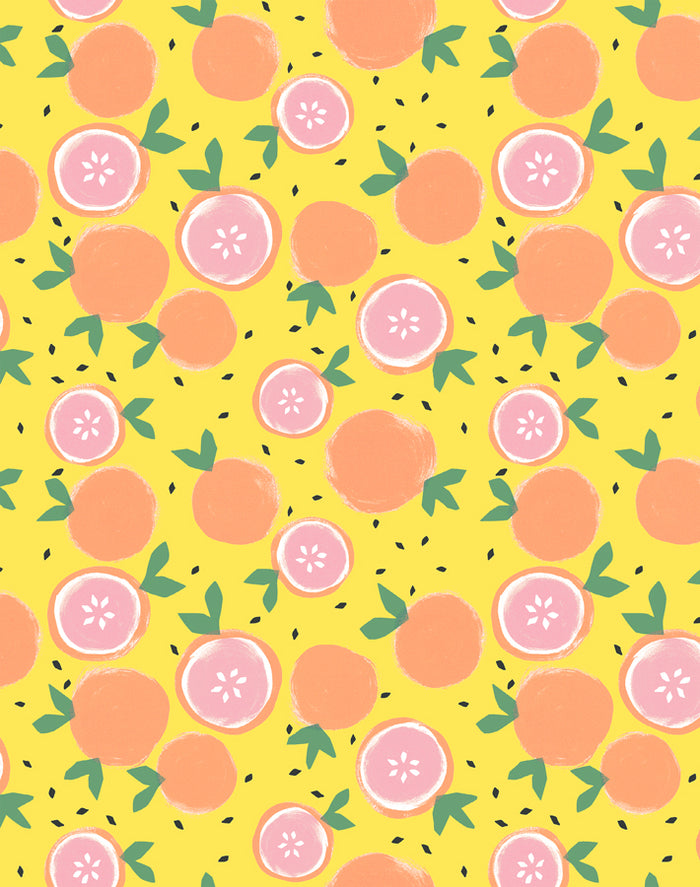'Grapefruit' Wallpaper by Tea Collection - Daffodil