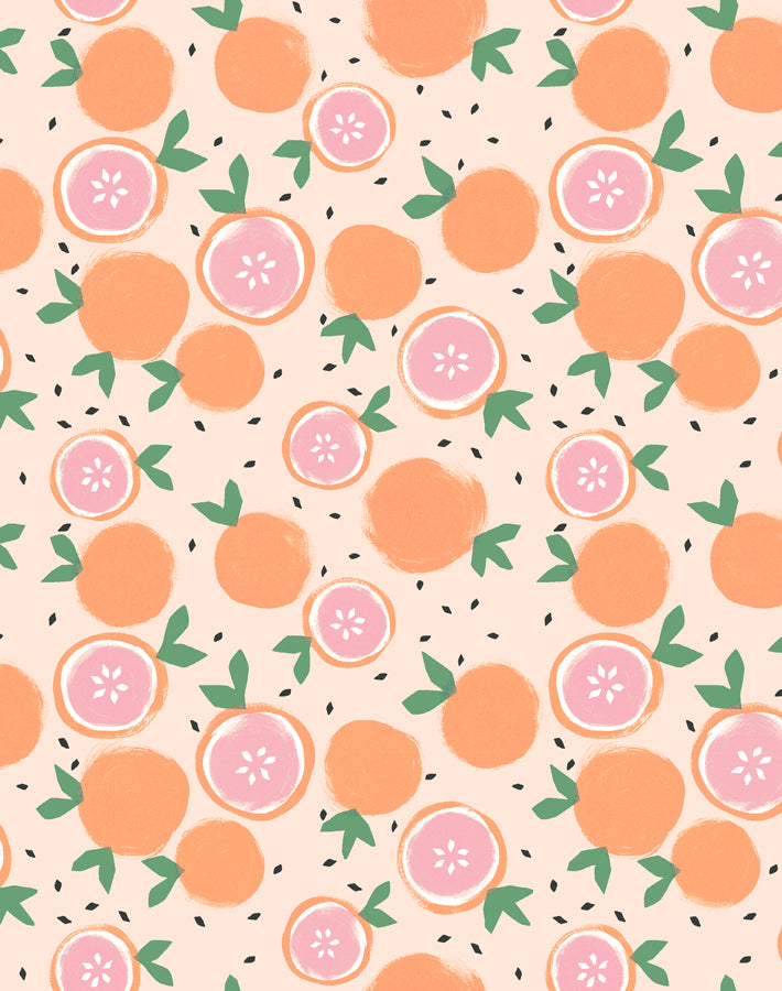 'Grapefruit' Wallpaper by Tea Collection - Peach