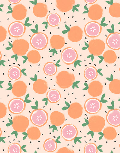 'Grapefruit' Wallpaper by Tea Collection - Peach