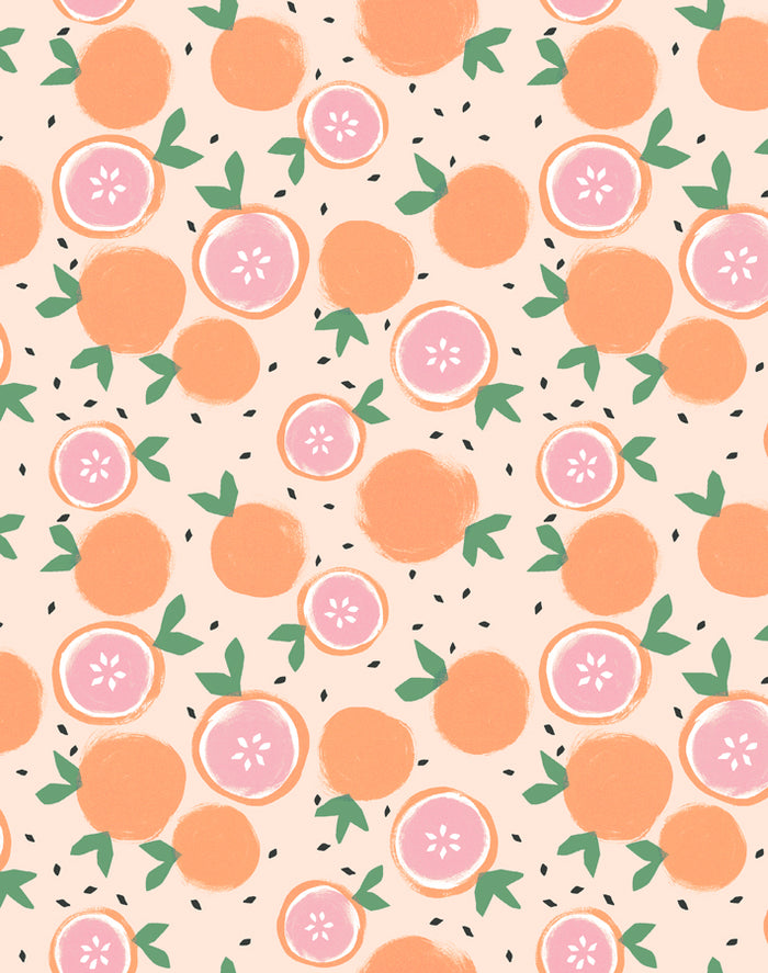 'Grapefruit' Wallpaper by Tea Collection - Peach