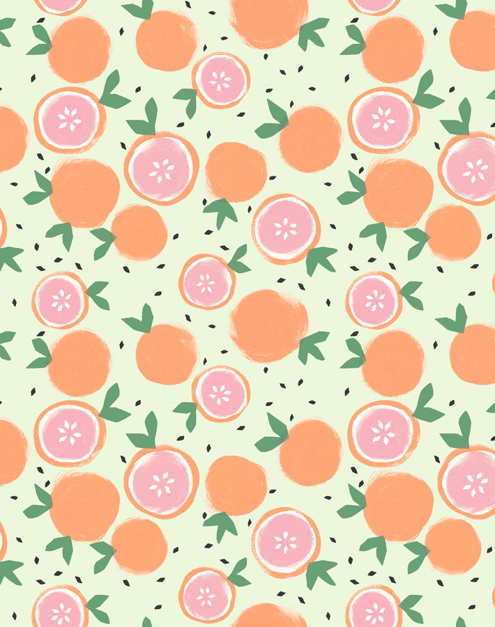 'Grapefruit' Wallpaper by Tea Collection - Pistachio