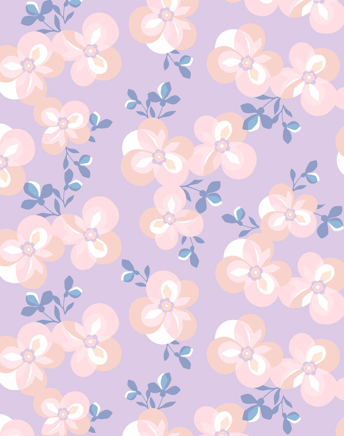 graphic flower lilac