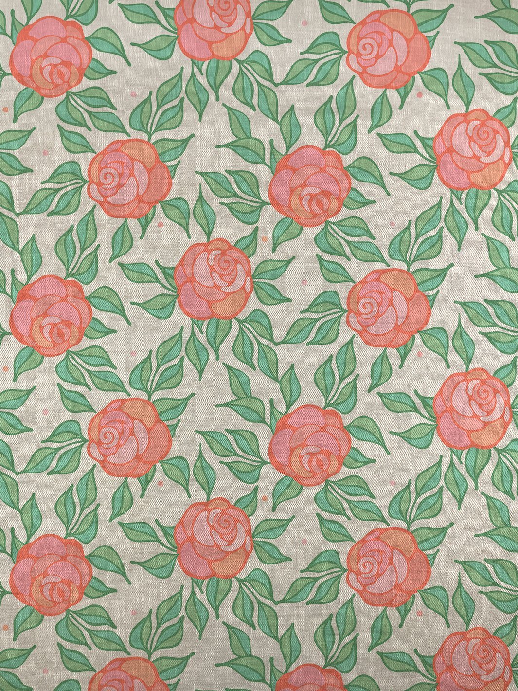 fabric by the yard groovy floral watermelon