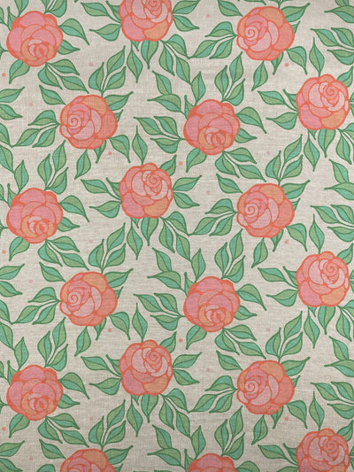 fabric by the yard groovy floral watermelon