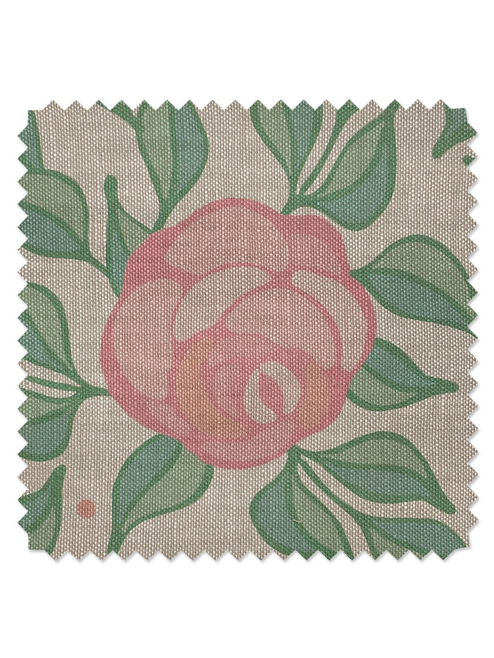 fabric by the yard groovy floral ballet slipper on flax linen