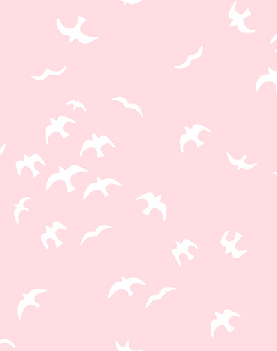 'Gulls' Wallpaper by Tea Collection - Ballet Slipper