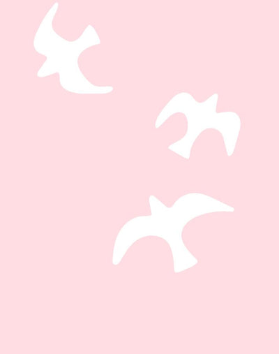 'Gulls' Wallpaper by Tea Collection - Ballet Slipper