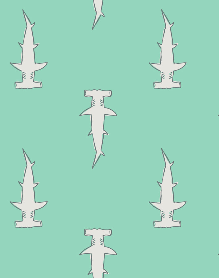 'Hammerheads' Wallpaper by Tea Collection - Caribbean