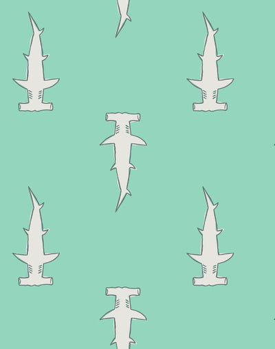 'Hammerheads' Wallpaper by Tea Collection - Caribbean