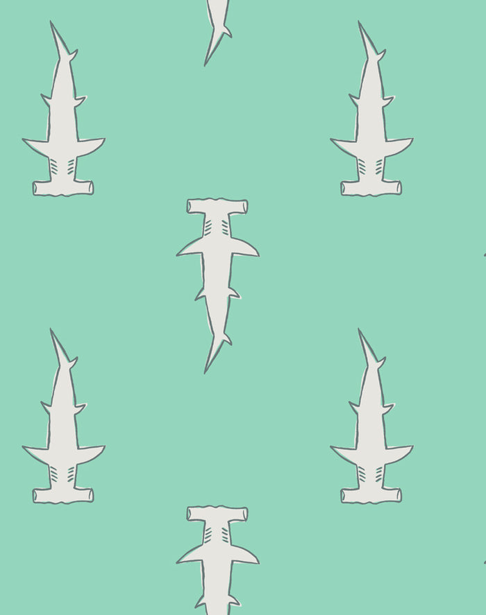'Hammerheads' Wallpaper by Tea Collection - Caribbean