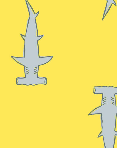 'Hammerheads' Wallpaper by Tea Collection - Yellow