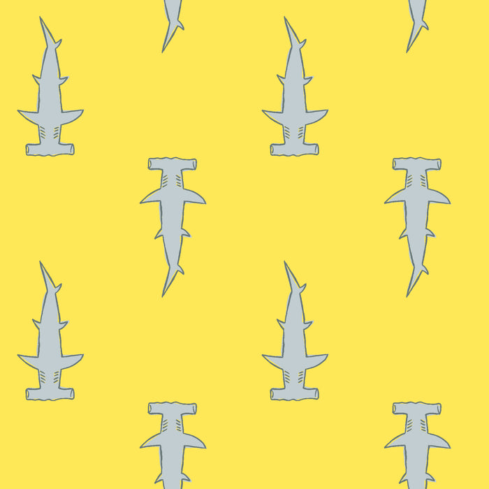 'Hammerheads' Wallpaper by Tea Collection - Yellow