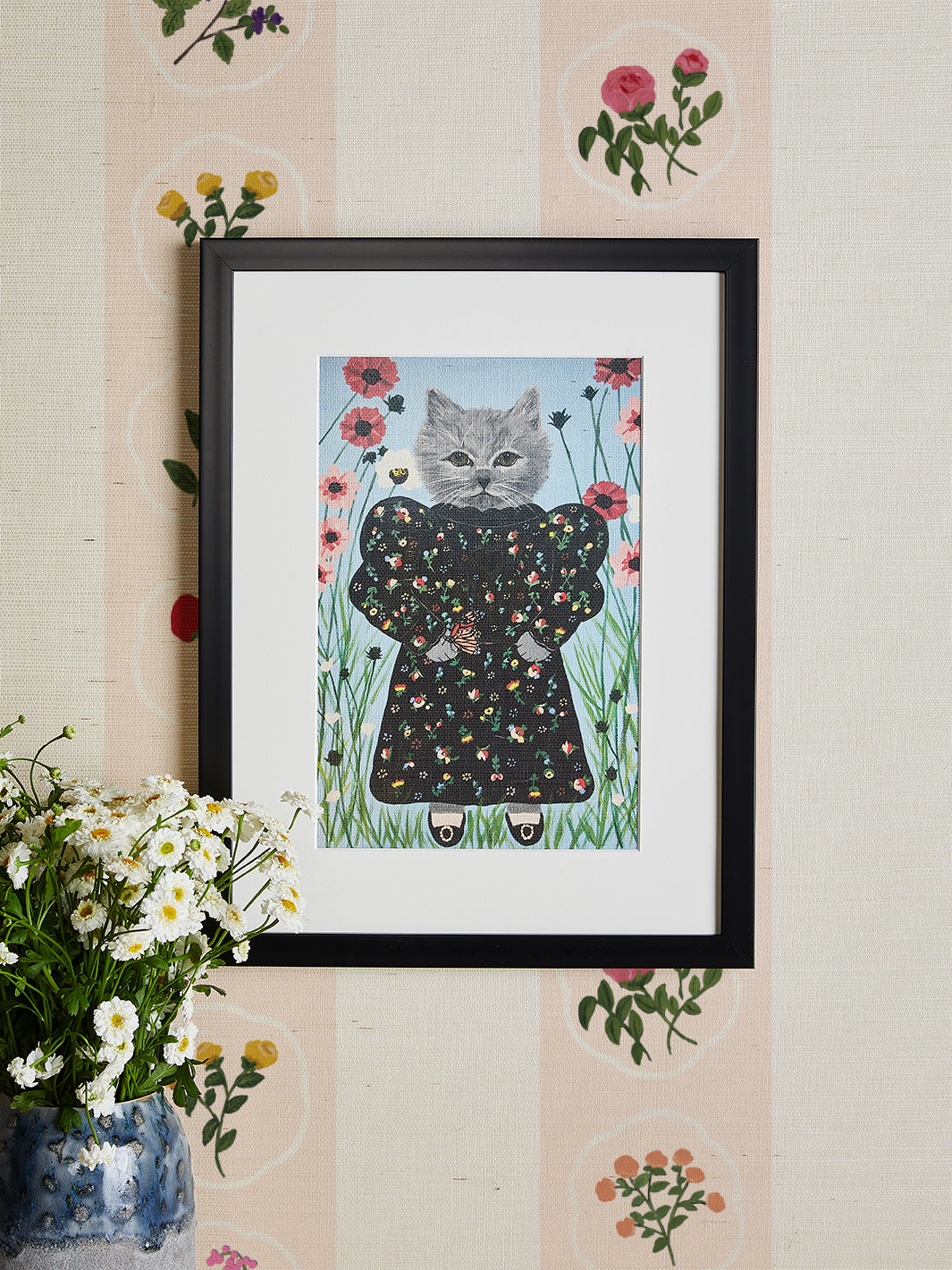 'Helen With Butterflies' by Carly Beck Art Print