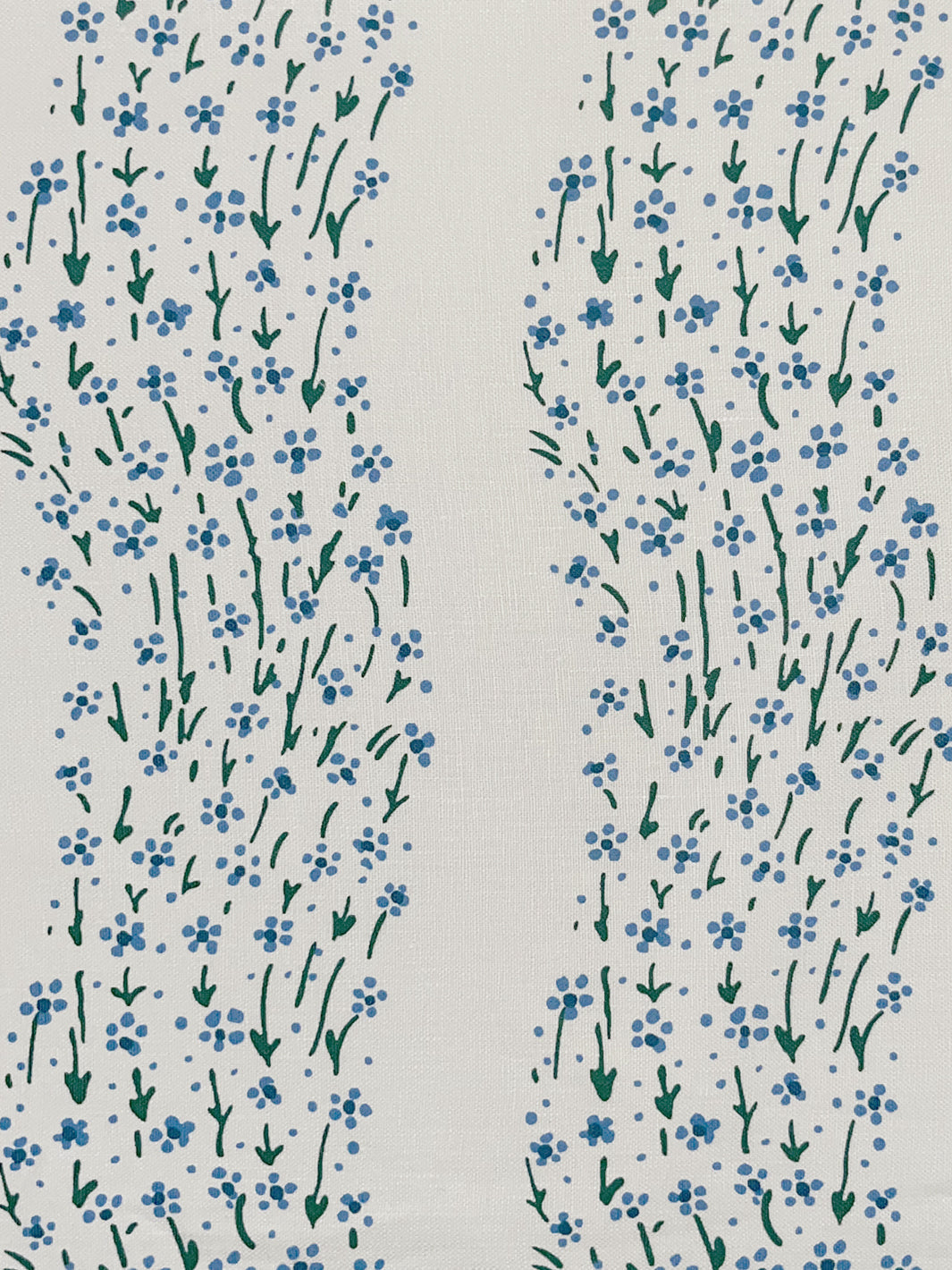 'Hillhouse Bouquet Multi' Linen Fabric by Nathan Turner - Blue Green