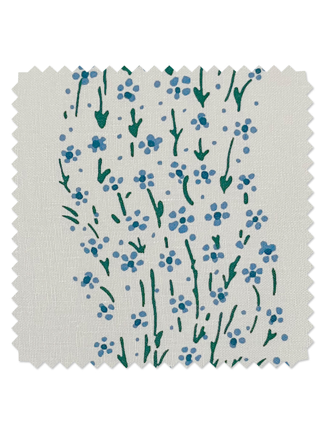 Tissu en lin 'Hillhouse Bouquet Multi' par Nathan Turner - bleu vert