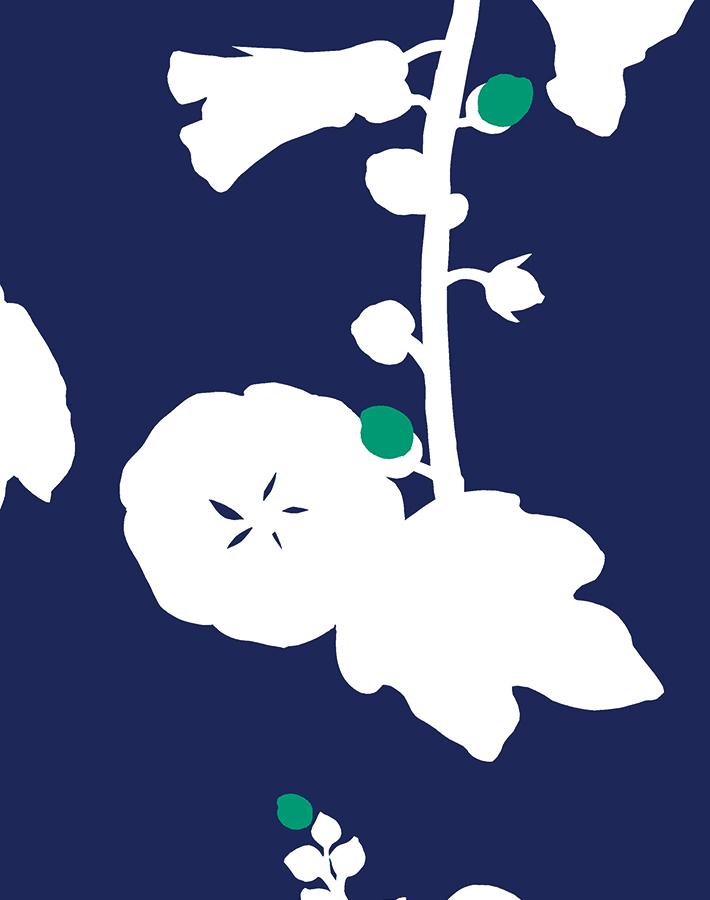 hollyhock navy teal