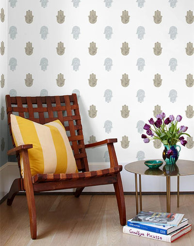 'Home Om' Wallpaper by Wallshoppe - Neutral