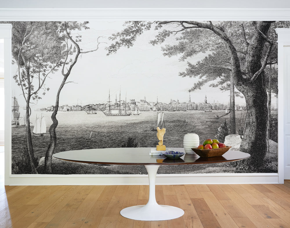 hudson bay etching removable mural
