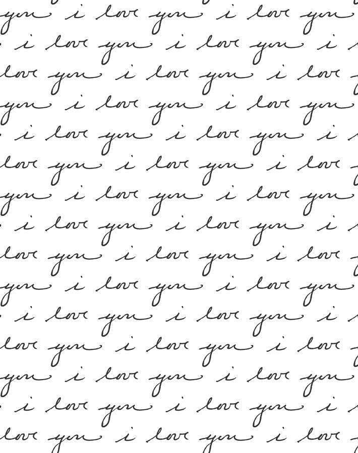 'I Love You' Wallpaper by Sugar Paper - White