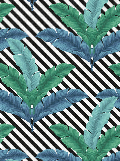 fabric by the yard isla palm verde and azul