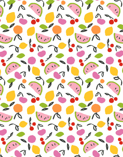 'Island Fruits' Wallpaper by Tea Collection - Raspberry Lime