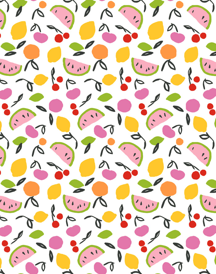 'Island Fruits' Wallpaper by Tea Collection - Raspberry Lime