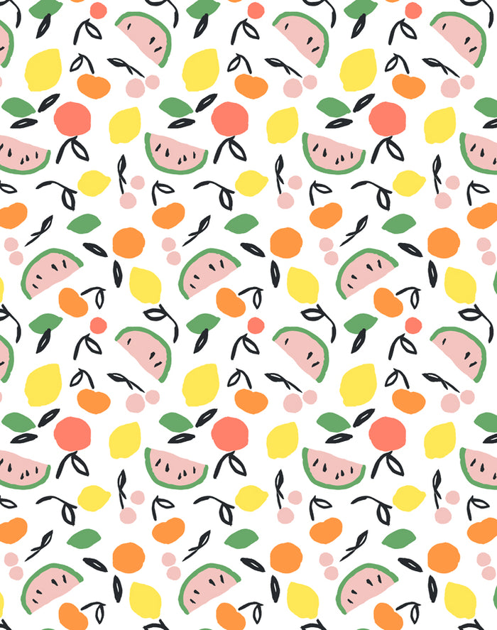 'Island Fruits' Wallpaper by Tea Collection - White