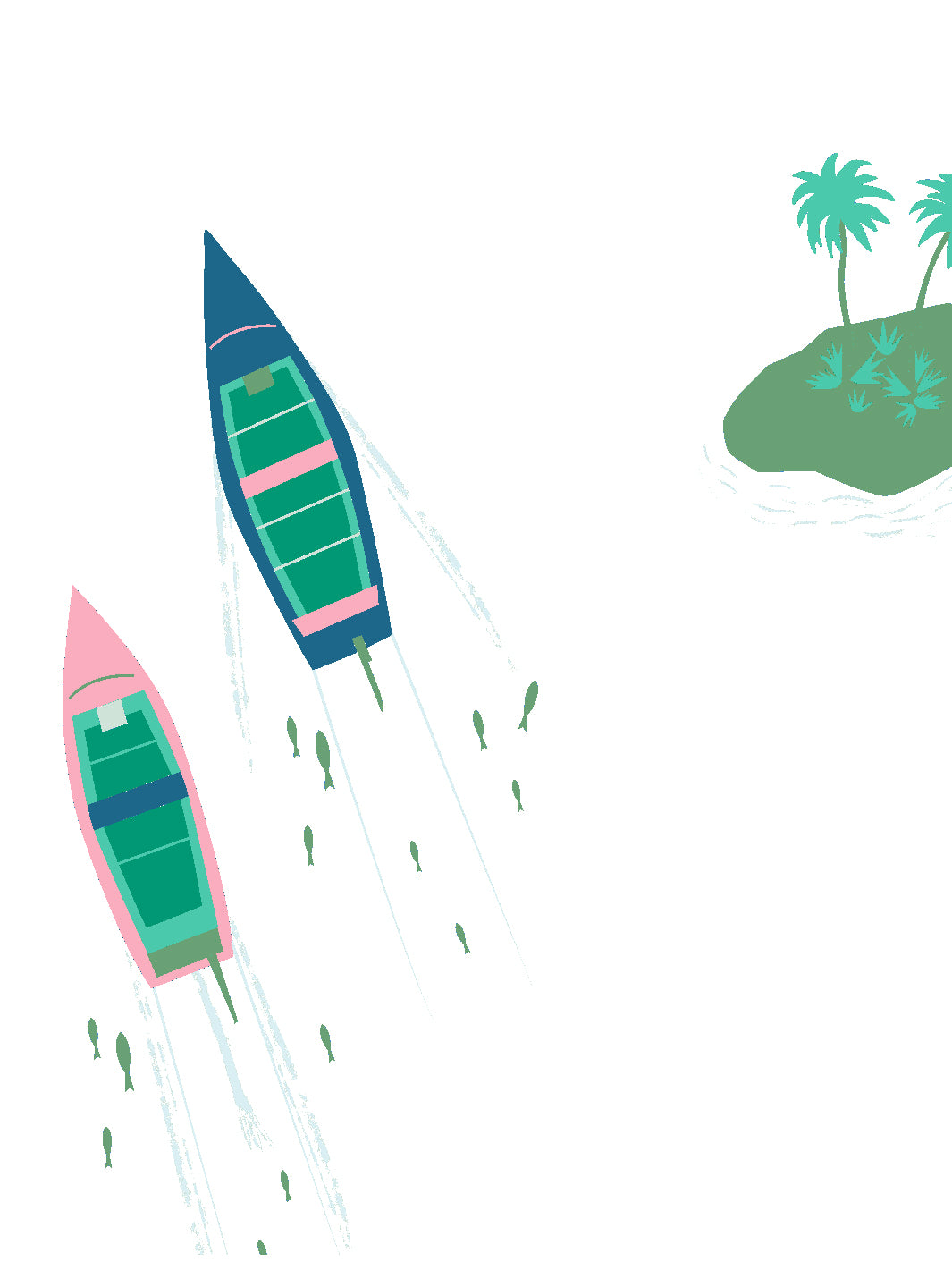 island boats wallpaper by tea collection pale blue 1