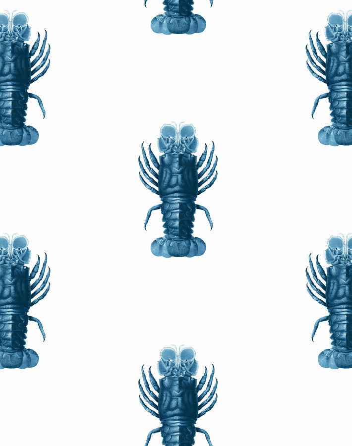 'Jack The Crustacean' Wallpaper by Wallshoppe - Blue