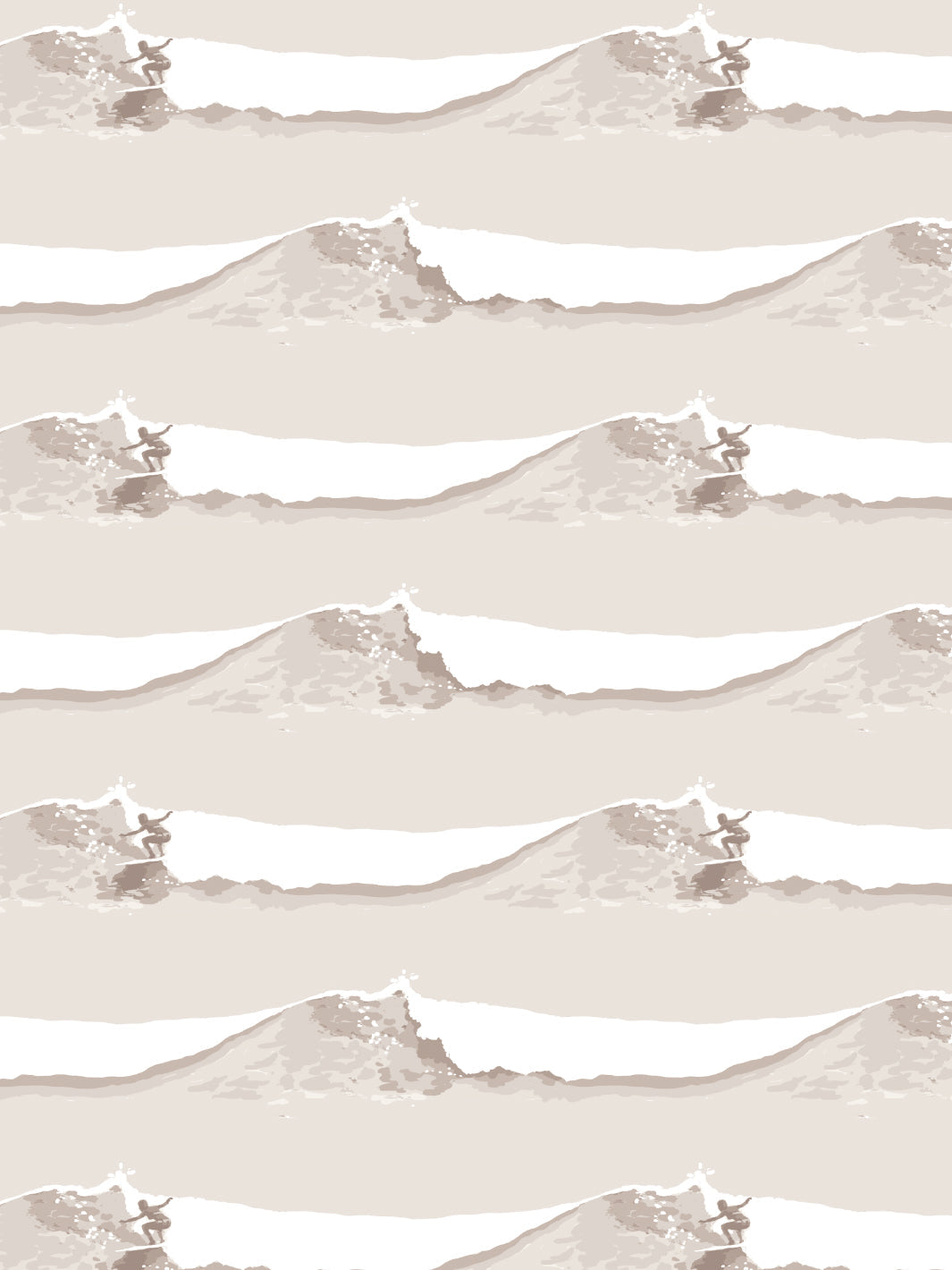 'Janet Rides' Wallpaper by Lingua Franca - Sand