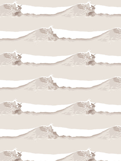 'Janet Rides' Wallpaper by Lingua Franca - Sand