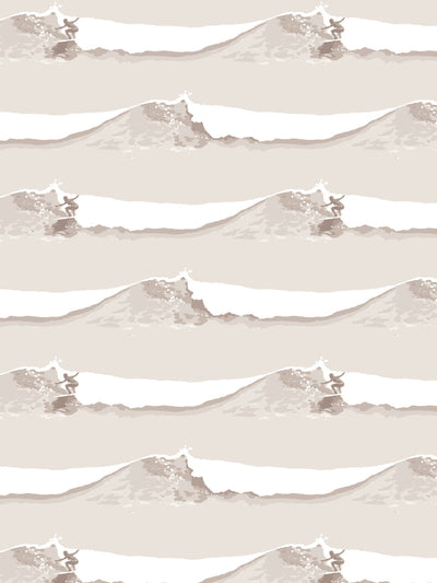 'Janet Rides' Wallpaper by Lingua Franca - Sand