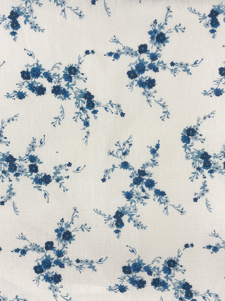 fabric by the yard jolene blue on linen