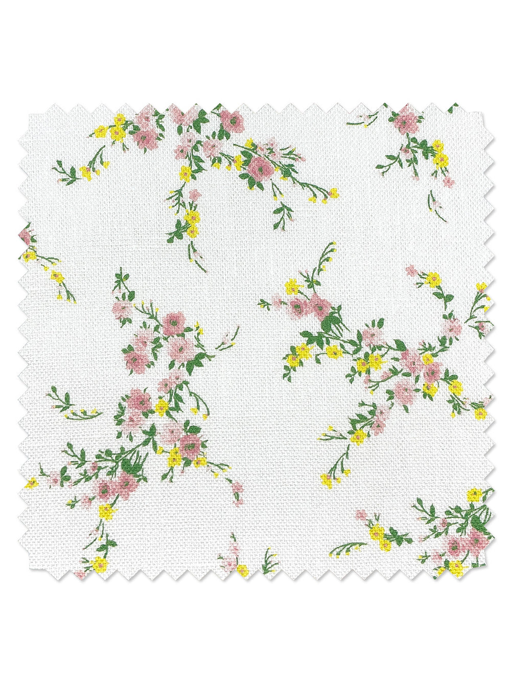 fabric by the yard jolene lemon pink on linen