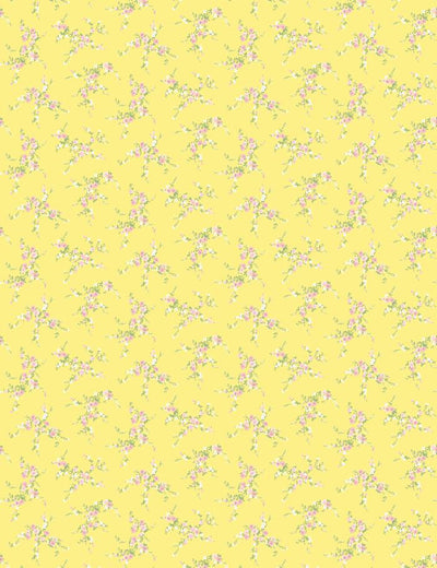 'Jolene' Wallpaper by Wallshoppe - Lemon With Pink