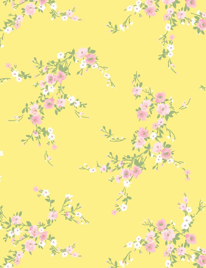 'Jolene' Wallpaper by Wallshoppe - Lemon With Pink