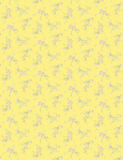 'Jolene' Wallpaper by Wallshoppe - Lemon With Pink