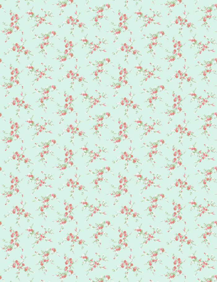 'Jolene' Wallpaper by Wallshoppe - Mint With Pink